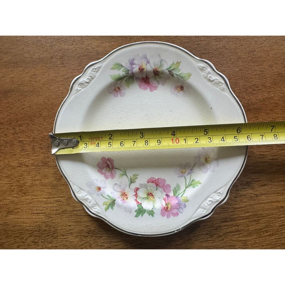 Vintage Homer Laughlin Virginia Rose Bread Butter Plate 6.25" Floral USA - Picture 5 of 7